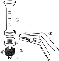 Filter holder with frit support.